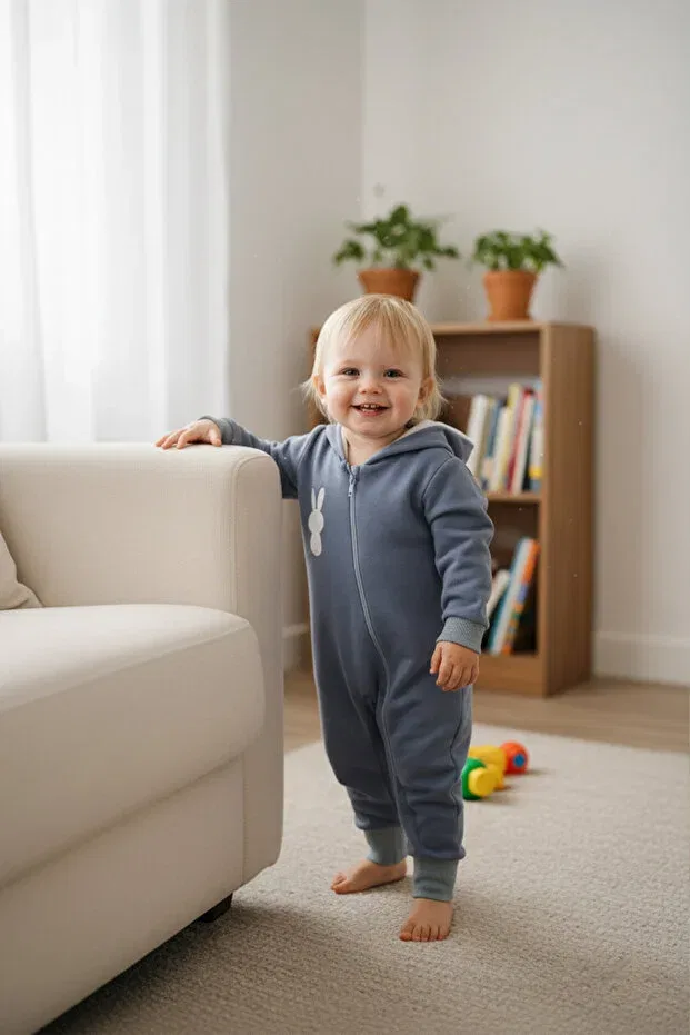 Детское боди-комбинезон с принтом Pırlanta Baby, Blue