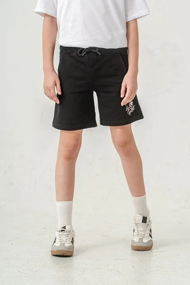 Детские шорты для девочек хлопковые Mışıl Kids, Black — фото 4