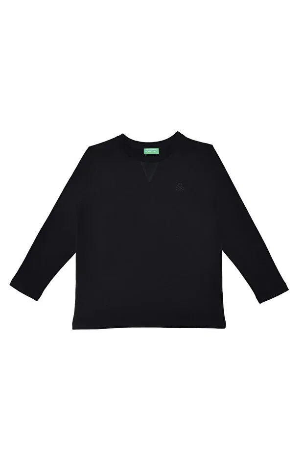 Детские свитшот для мальчиков хлопковый Benetton, Black