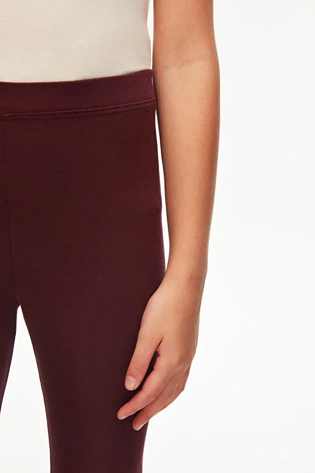 Детские леггинсы для девочек однотонные Cherry Rotten Girls' Full Length Solid Basic Lovetti, Cherry Bruise — фото 3
