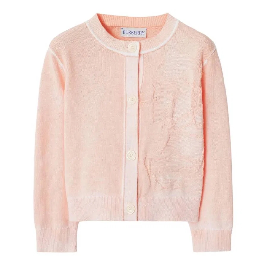 Детский кардиган Infant Cordelia EKD Cotton Cardigan Burberry, Dusty Pink Cn