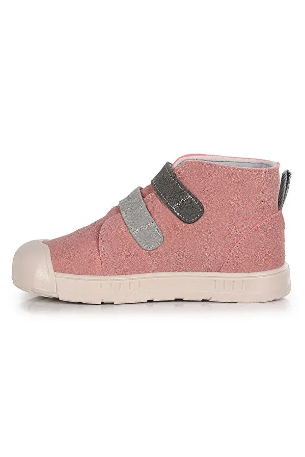 Детские ботинки для девочек на липучках Mufasa Kiko Kids, Powder - Gray — фото 4