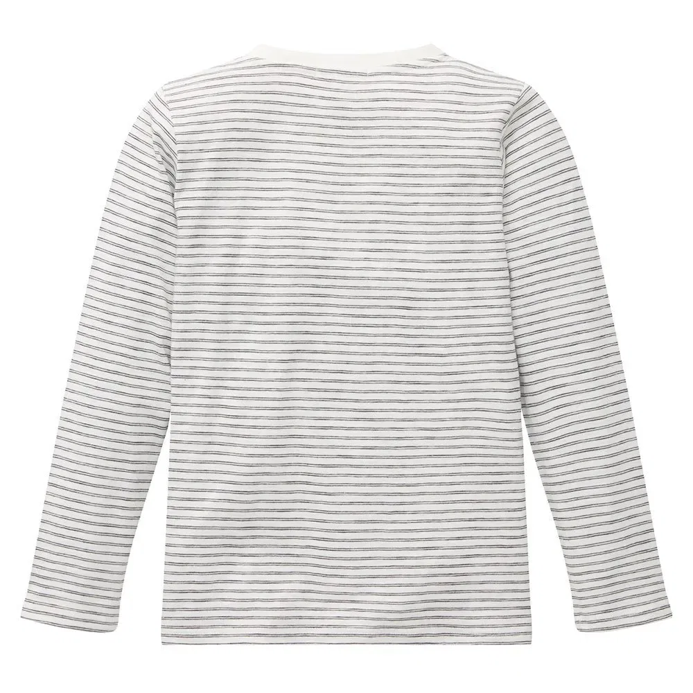 Детская футболка с длинным рукавом Striped Slub Henley Tom tailor, Grey — фото 2