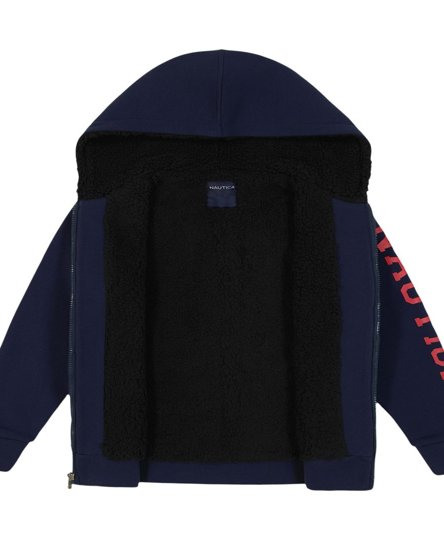Детская толстовка на молнии Sherpa, размеры 8-20 Nautica, Navy Seas — фото 2