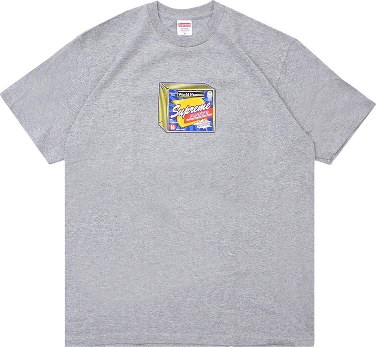 

Футболка Supreme Cheese Tee 'Heather Grey', серый