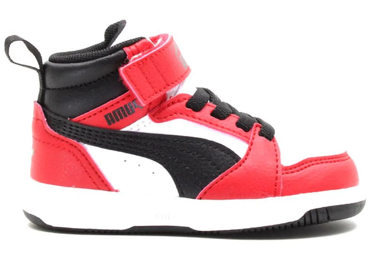 Детские кроссовки с высоким берцем Puma Rebound V6 Mid, Красный/Черный/Белый