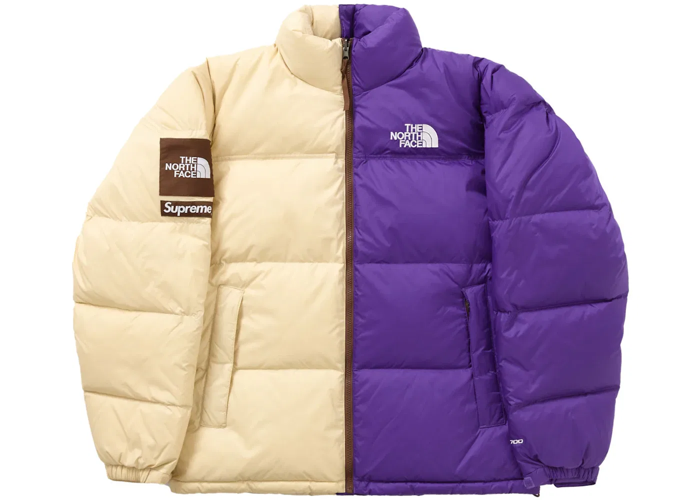 Мужская куртка с принтом Split Nuptse Supreme, Tan