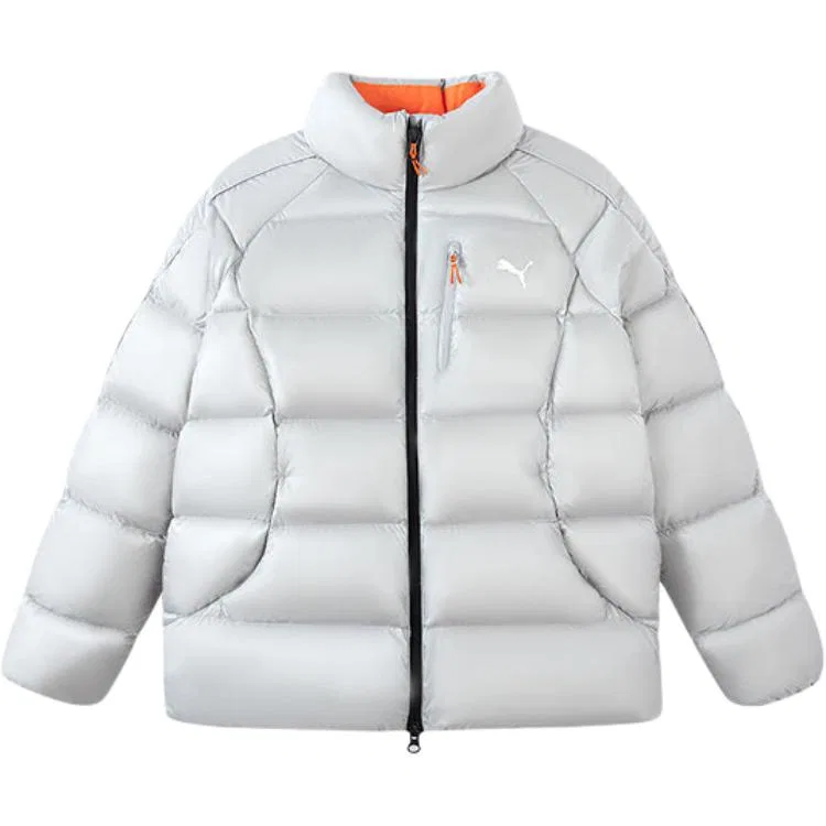 Детский пуховик с воротником-стойкой PUMA, Gray White 10803