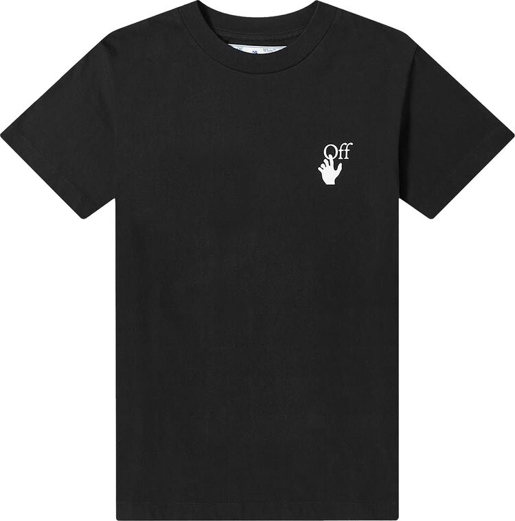

Футболка Off-White Cut Here Short-Sleeve Slim Tee 'Black/White', черный