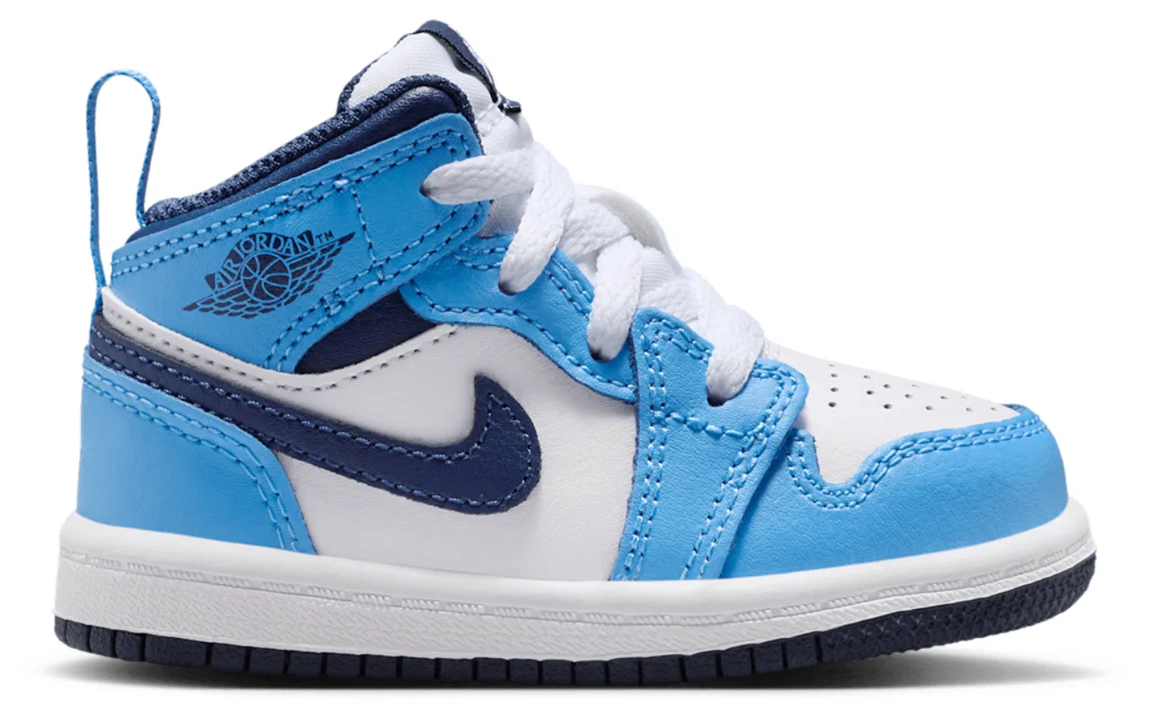 Кроссовки для мальчиков AJ 1 Mid Jordan, цвет Blue/Navy/White