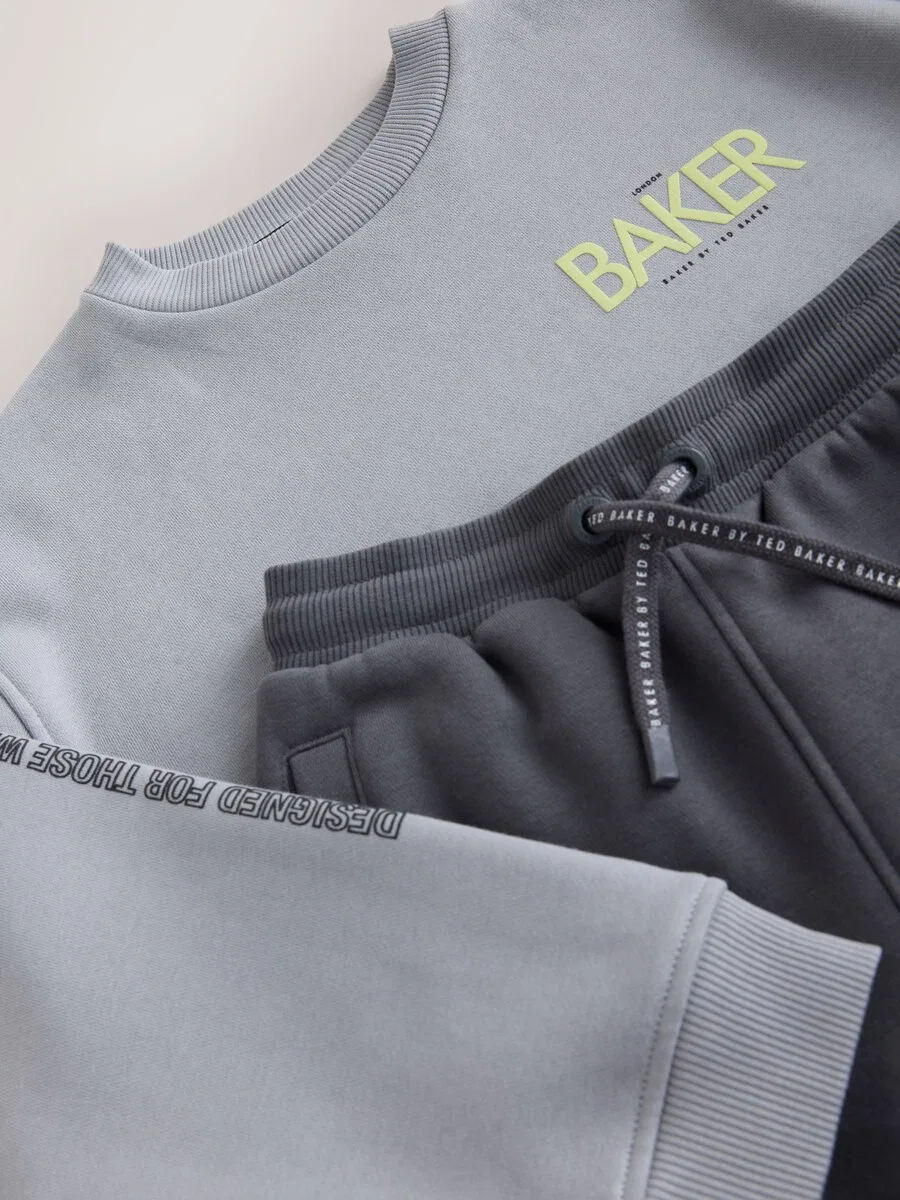 Спортивный костюм Baker by Ted Baker серого и темно-серого цвета — фото 3
