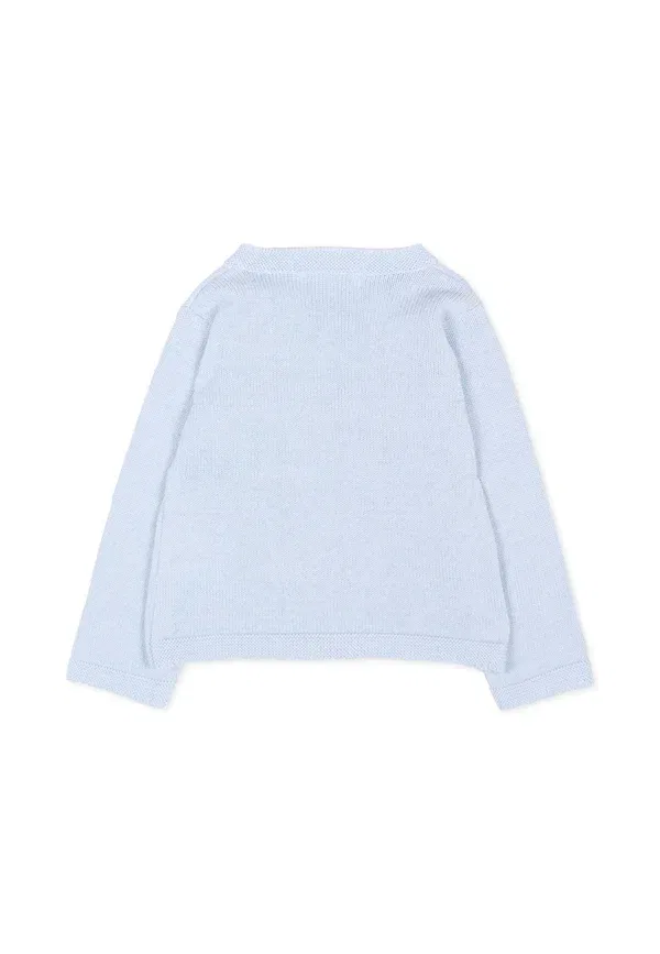 Кардиган хлопковый Cable knit Patachou, Light Blue, светло-голубой — фото 2