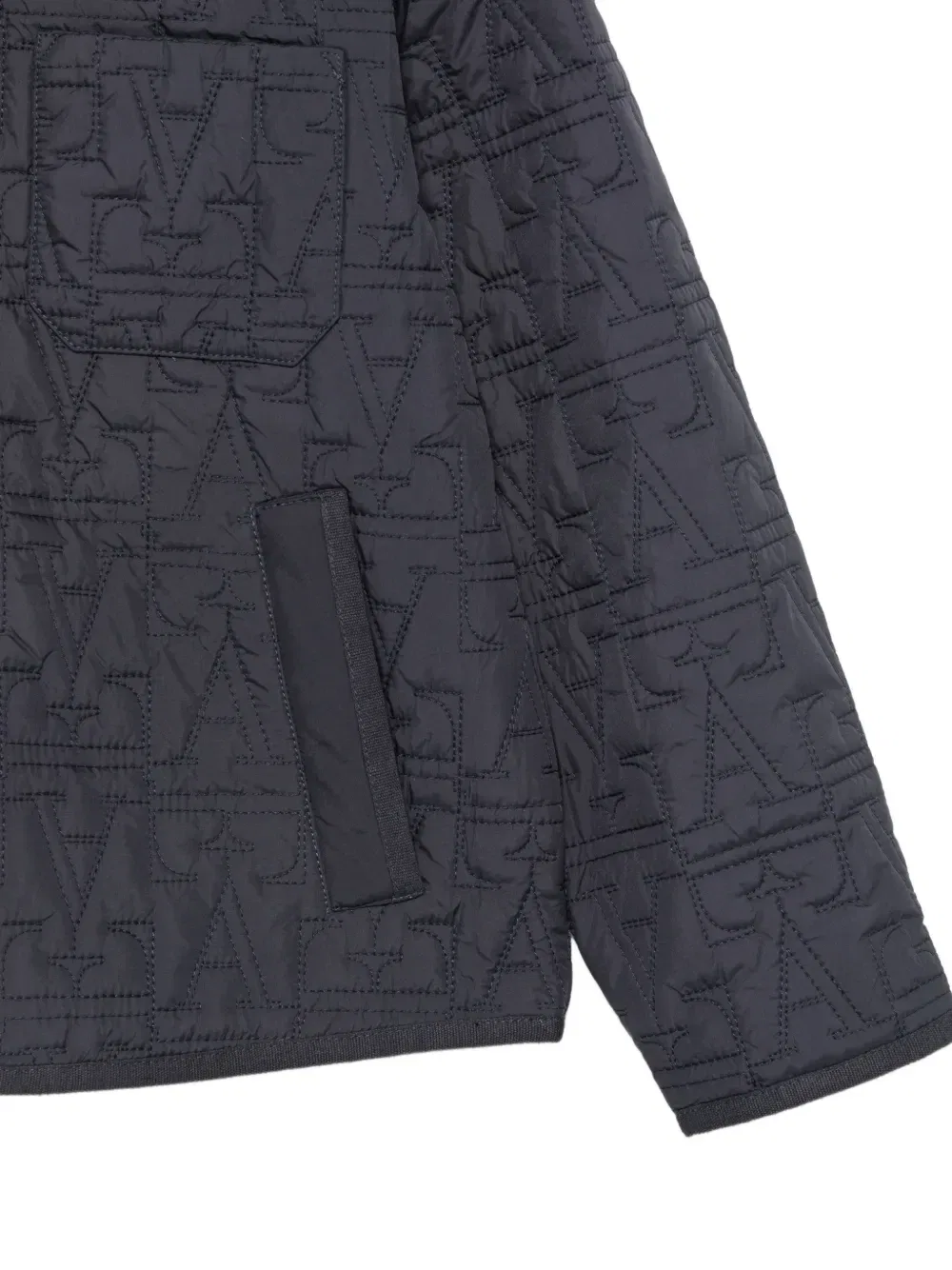Стеганая куртка с капюшоном и логотипом Emporio Armani Kids, серый — фото 3