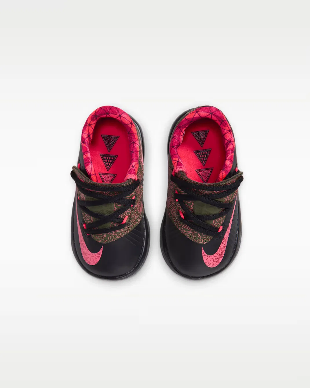 Детская/подростковая обувь KD 6 "Meteorology" Nike, Black/Medium Olive/Noble Red/Atomic Red — фото 4