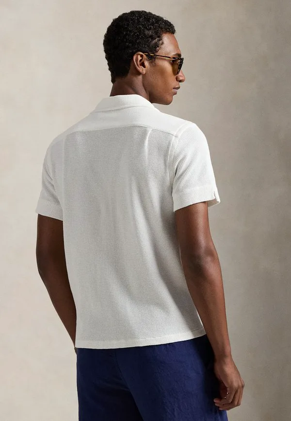 Рубашка из хлопка и льна с вафельной вязкой. Polo Ralph Lauren, Nevis — фото 3