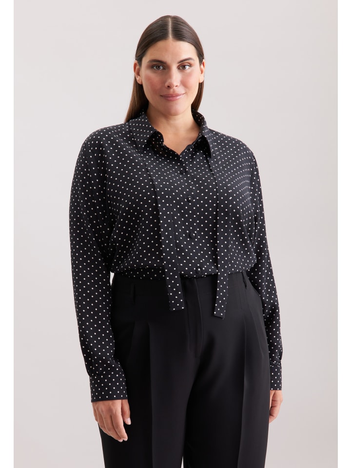 

Расклешенная блузка, стандартного кроя, черного цвета Seidensticker