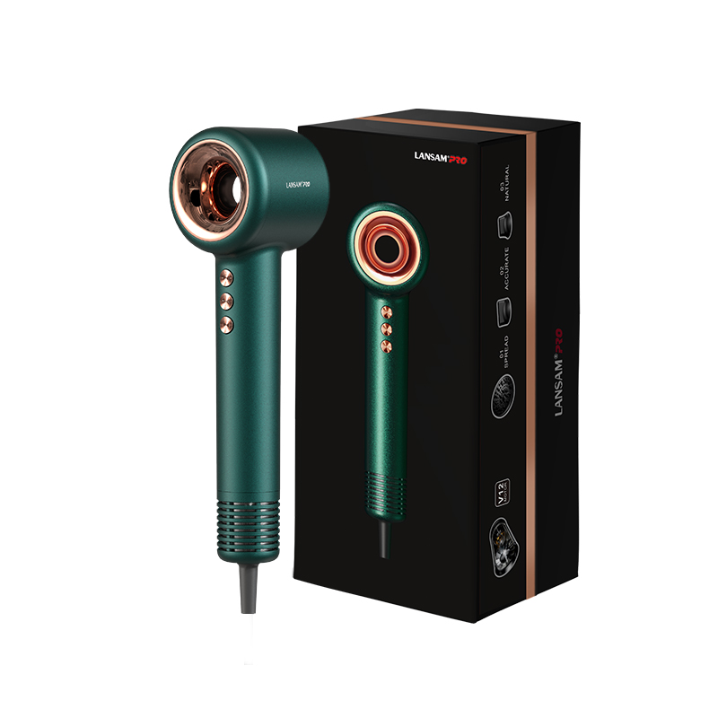 

Фен для волос 1400W профессиональный для дома и салона LS-6001A Lansam, Green
