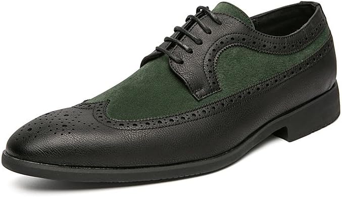 

Мужские оксфорды Santimon с крыльями, двухтоновые, перфорированные, с двойной текстурой, шнуровкой, броги, пэчворк, цветовая комбинация, свадебные туфли с перфорацией, черный