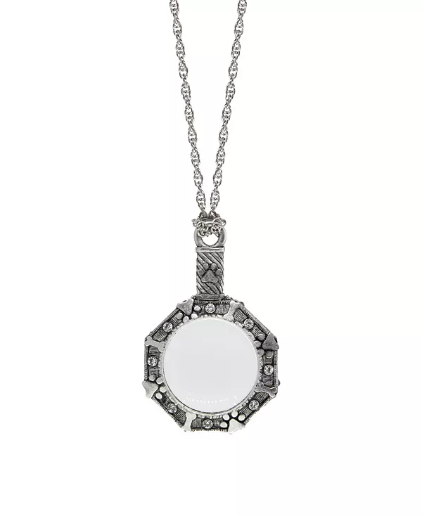 

Ожерелье-Лупа в форме лапы и кости с акцентом на стеклянный кристалл 2028, gray