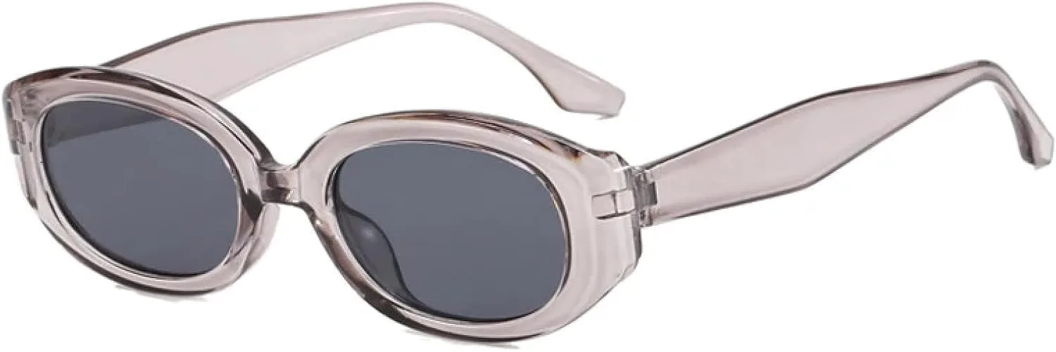 

Женские ретро-солнцезащитные очки маленького размера, популярный модный стиль, конфетные цвета, панк-оттенки, защита от УФ-излучения UV400 VVTWSSW, Cleargray-black