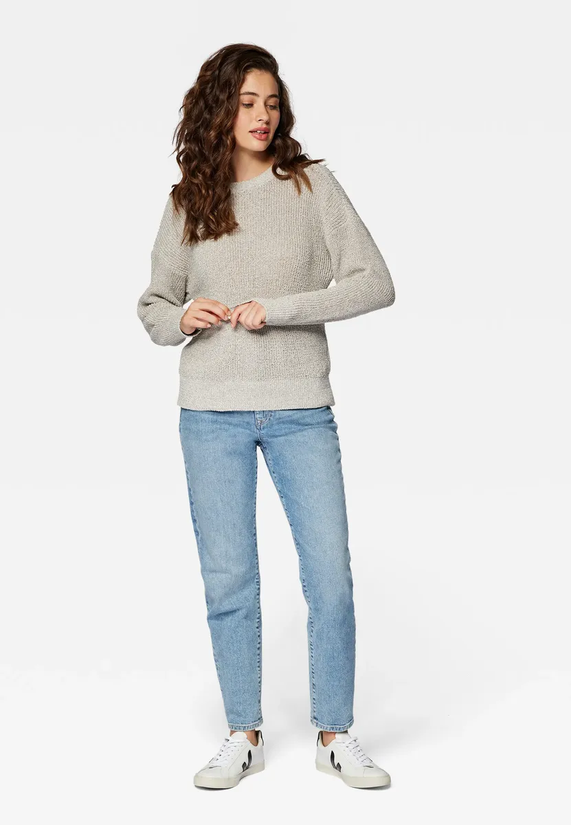 

Вязаный свитер Mavi "CREW NECK SWEATER", свитер с круглым вырезом из грубой вязки, бежевый