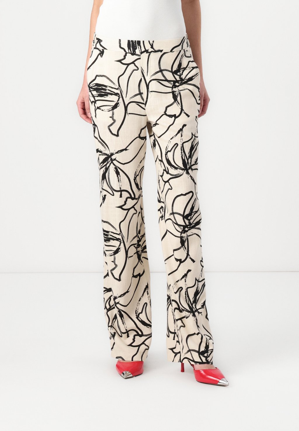

Брюки OBJSANNE ALINE WIDE PANT Object, бежевый