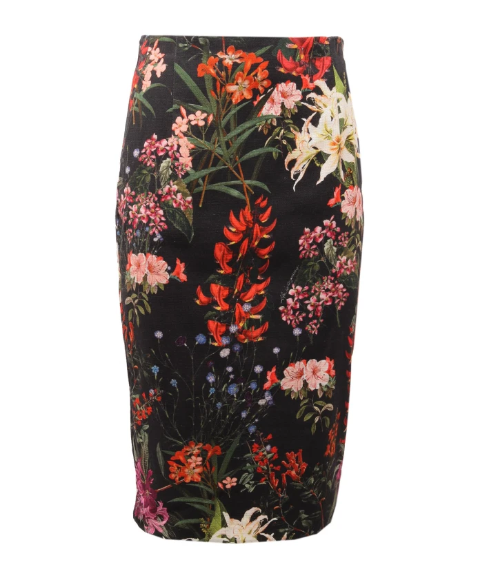 

Хлопковая юбка с цветочным принтом Marella, мультиколор