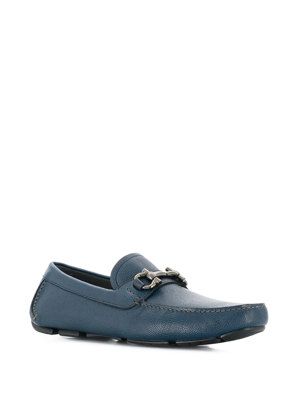 Мокасины с декором Gancio Ferragamo, синий — фото 2