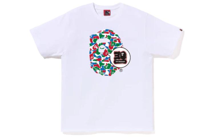Bape Store Qingdao Футболка с головой примата к 30-летию Bape A BATHING APE, белый набор в подарочной коробке — фото 2