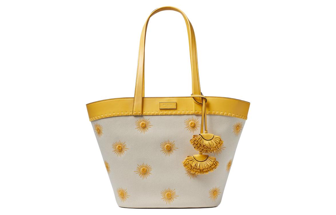 

Kate Spade Сумка женская средняя на одно плечо из ткани и коровьей кожи, утренний светлый желтый и экрю