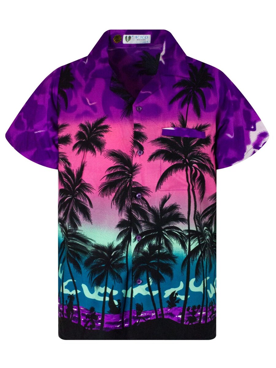 

Рубашка King Kameha Beach Eclectic, фиолетовый