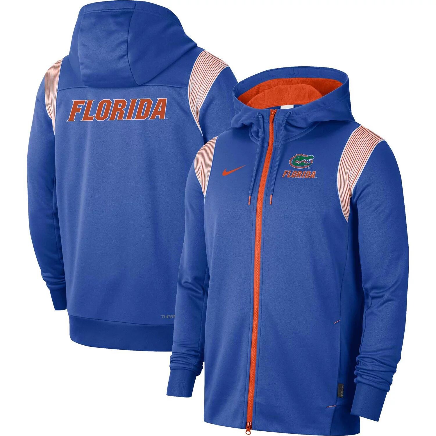 

Мужская куртка с капюшоном и молнией во всю длину Royal Florida Gators Sideline Lockup Performance Nike