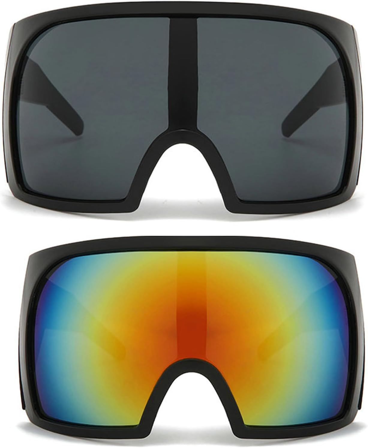 

Солнцезащитные очки Helena Fashion Shield One Piece для женщин и мужчин, большие очки для активного отдыха, солнцезащитные очки для мужчин в стиле панк, ветрозащитные очки, Black+orange