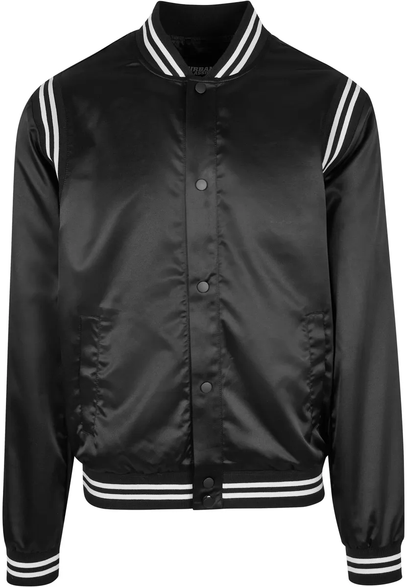 

Куртка для колледжа URBAN CLASSICS " Urban Classics Men's Satin College Jacket" (1 шт.), без капюшона, черный