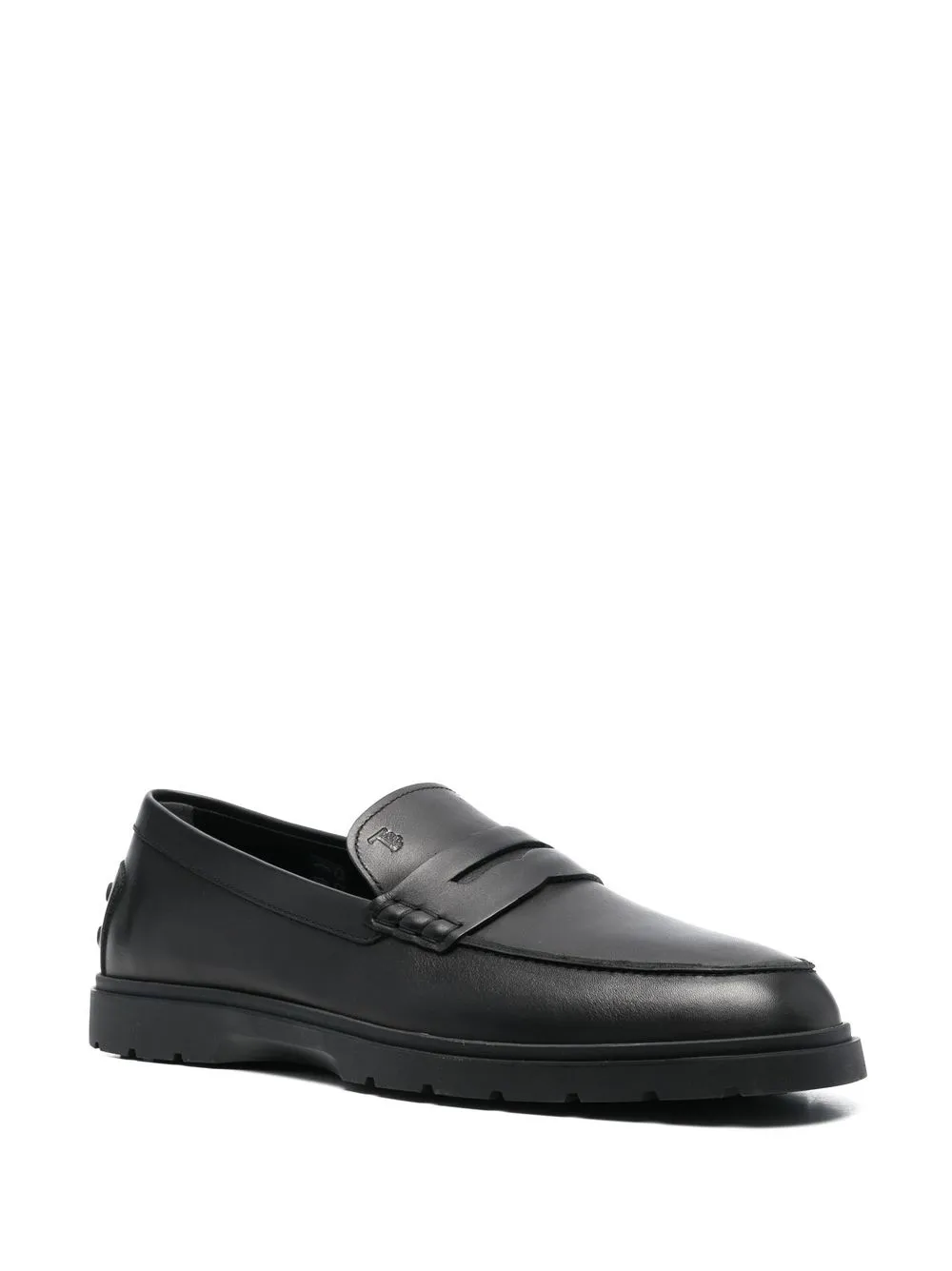 Пенни-лоферы с миндалевидным носком TOD'S, черный — фото 2