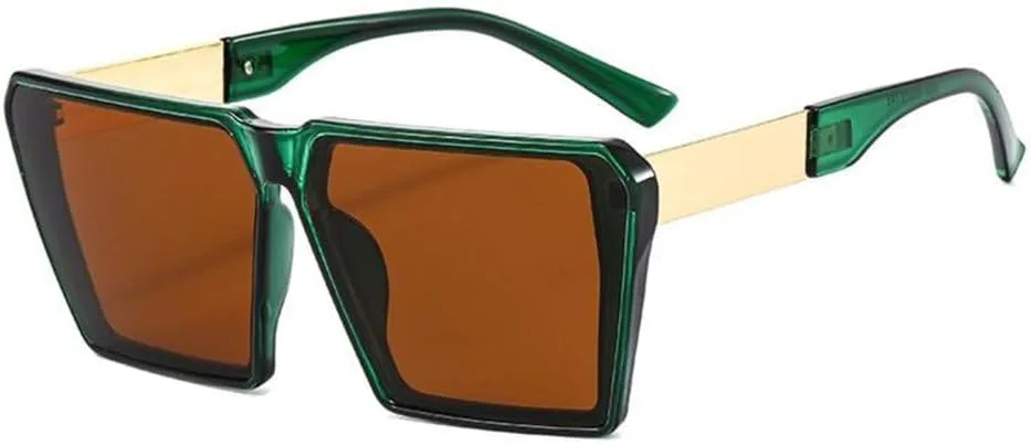 

Солнцезащитные очки MUTYNE большого квадратного размера для женщин, двухцветные, винтажные, для мужчин, модные, зеленые и фиолетовые, солнцезащитные очки UV400, Green
