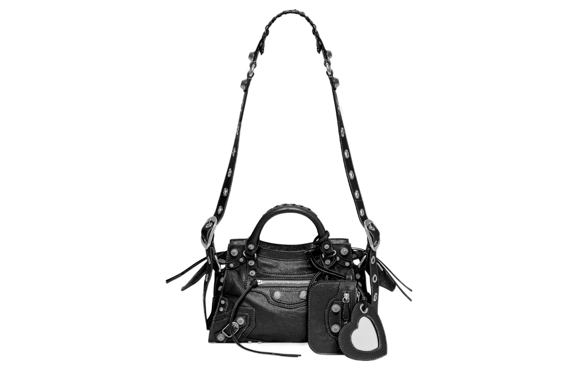 

Balenciaga Женская сумка XS Neo Cagole Arena из овчины, черная