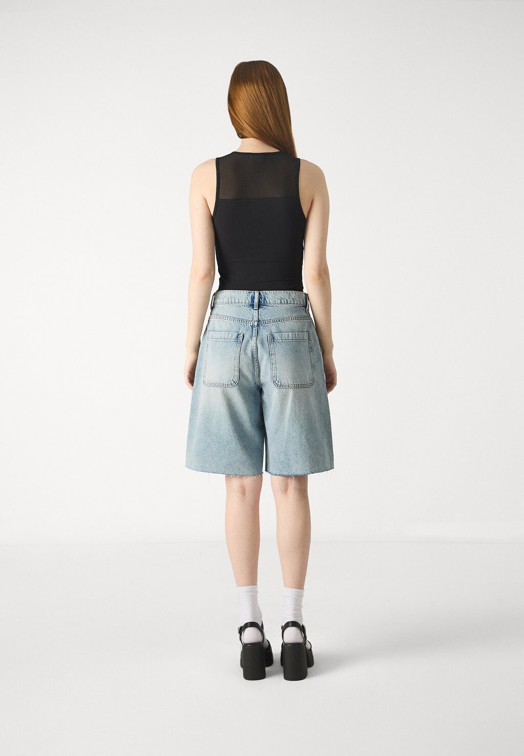 

Джинсовые шорты Ruth Loose Long ONLY, светло-голубой деним