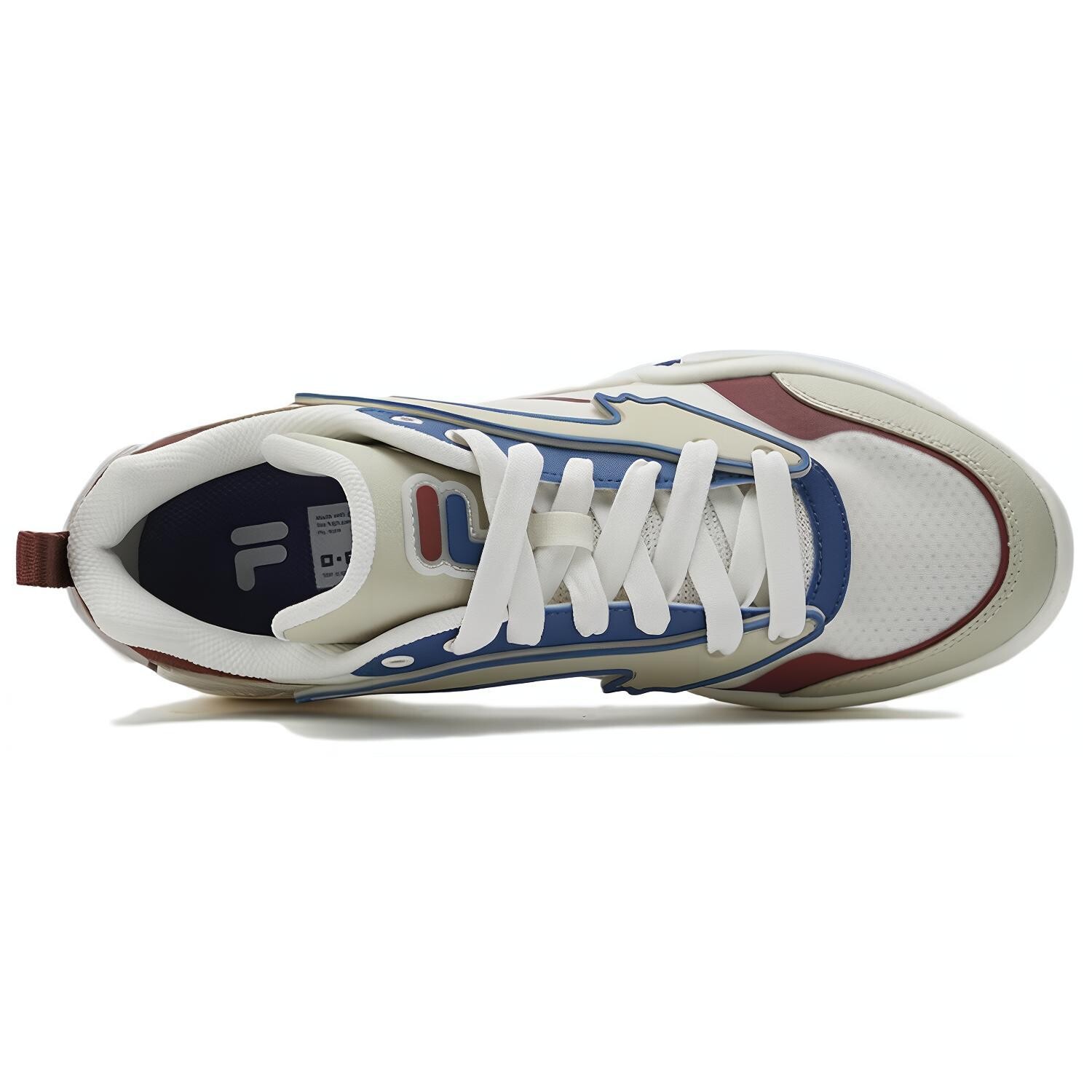 Кроссовки FILA FUSION DESPERADO LOW Vintage Basketball Shoes Men Low-top, белый/красный — фото 2