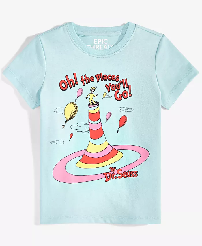 

Футболка для девочки с принтом Dr Seuss Epic Threads, синий