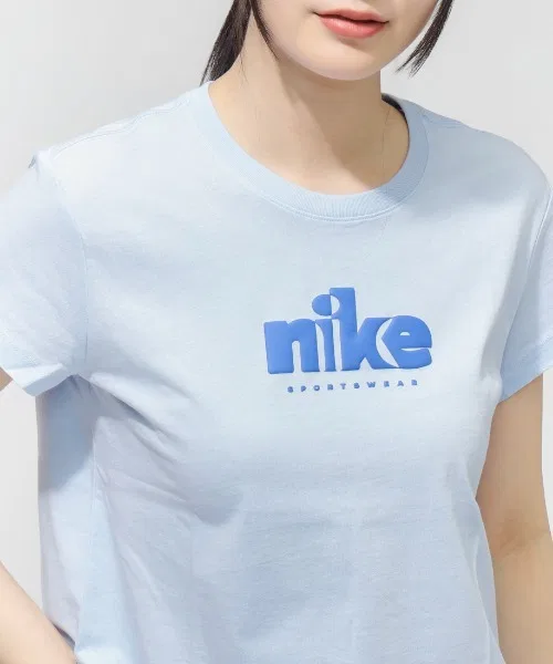 Женская футболка NIKE NSW Club из хлопка чёрная — фото 3