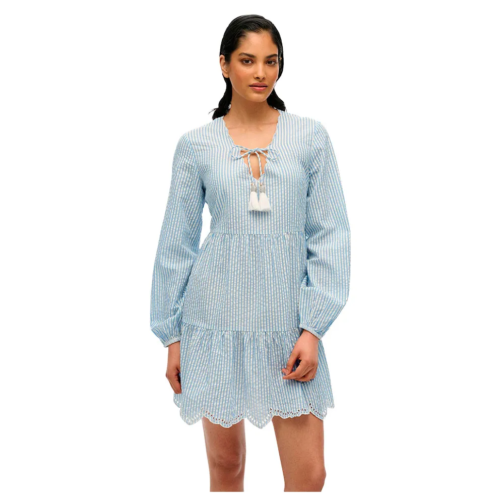 

Платье Superdry Broderie short, синий