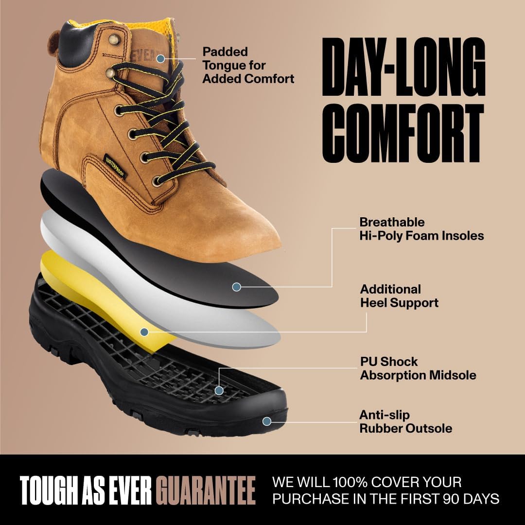 Мужские водонепроницаемые походные рабочие ботинки EVERBOOTS ULTRA DRY Ever Boots, Copper — фото 3