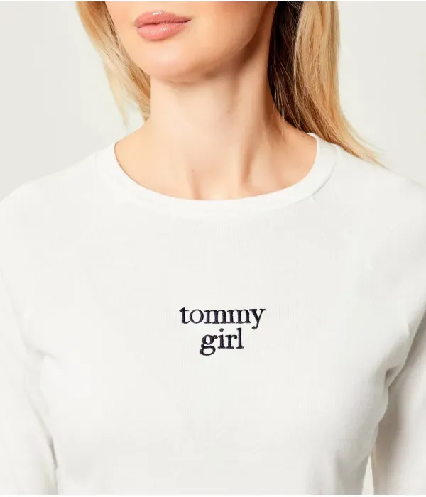 Блузка STAR slim fit Tommy Hilfiger, экрю — фото 4