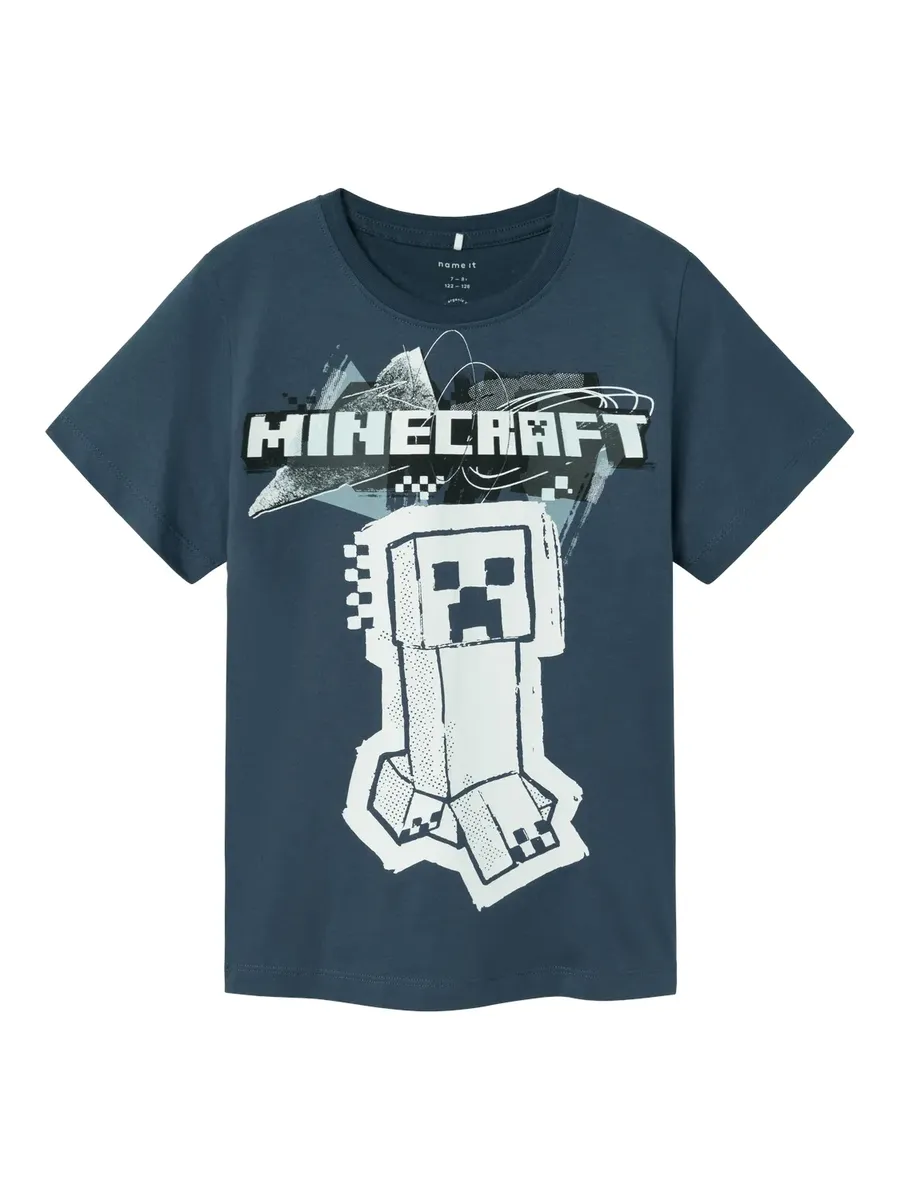 

Футболка Name It "NKMJIN MINECRAFT SS TOP BOX NOOS BFU", цвет Dark Denim