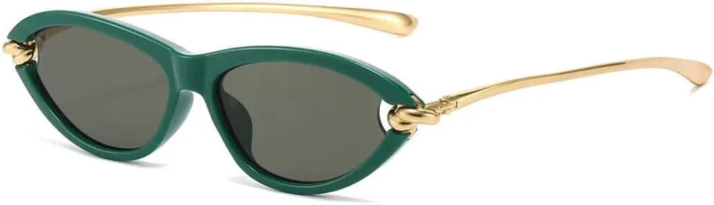 

Модные женские солнцезащитные очки с двойной перемычкой, овальные, с узлом, с полой оправой, защита от УФ-излучения UV400. Мужские солнцезащитные очки VFDHN, 6246-c6