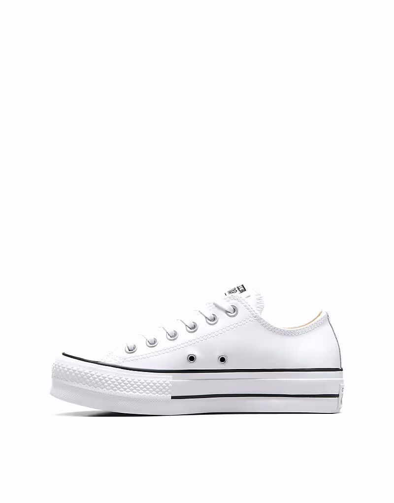 Кроссовки Converse Chuck Taylor All Star Lift Ox из кожи белого цвета