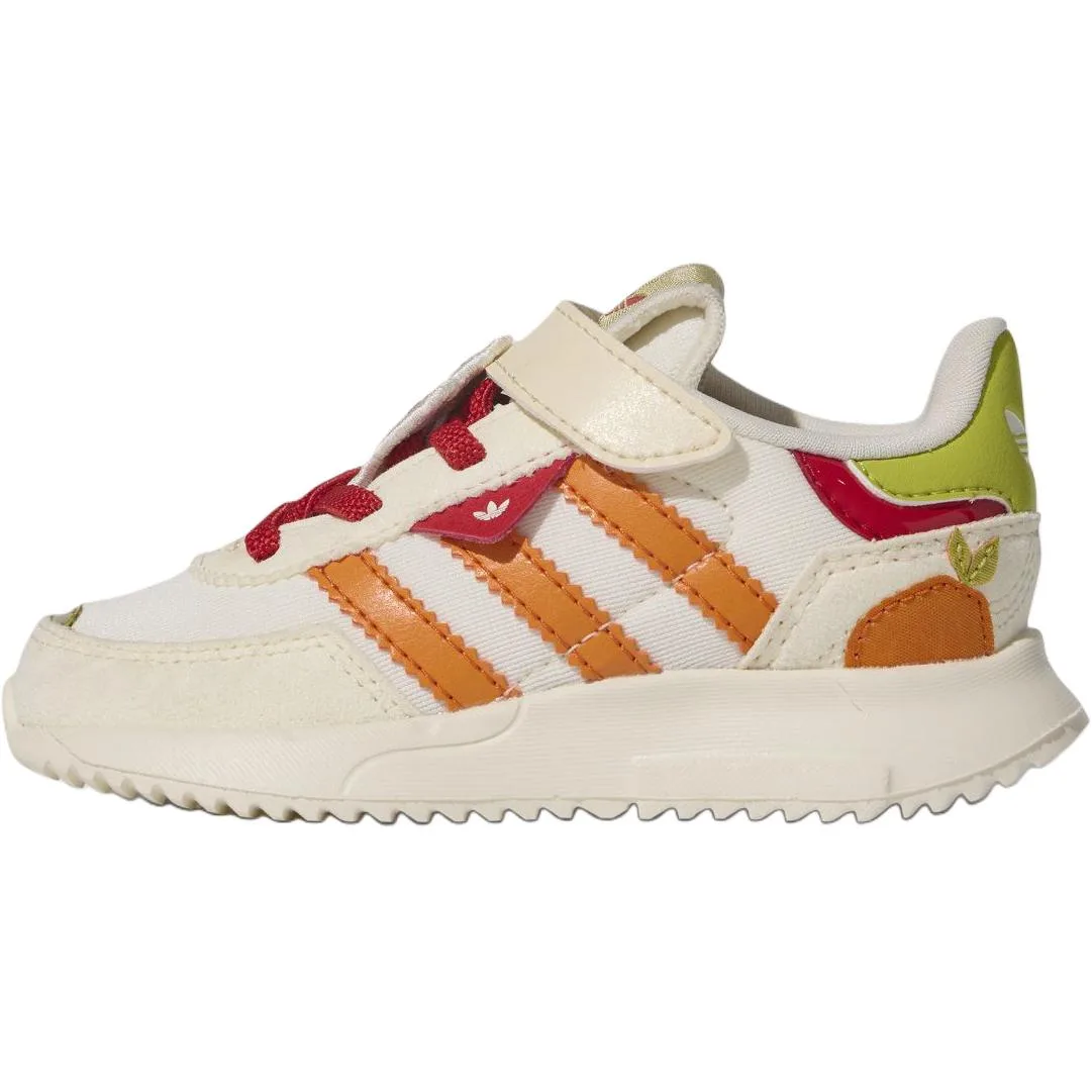 Adidas Originals Disney Retropy F2 низкие кроссовки для малышей бежевые оранжевые красные