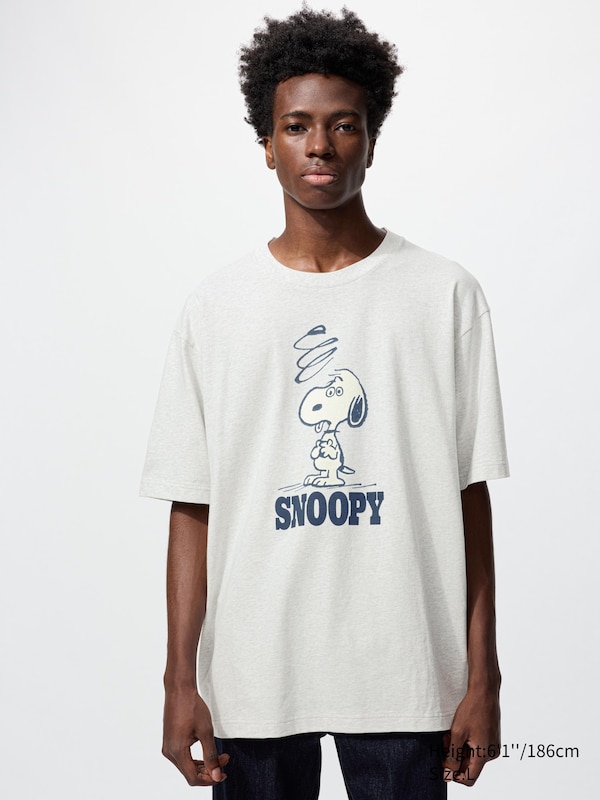 Футболка UT с графикой Peanuts Uniqlo, 03 grey — фото 2