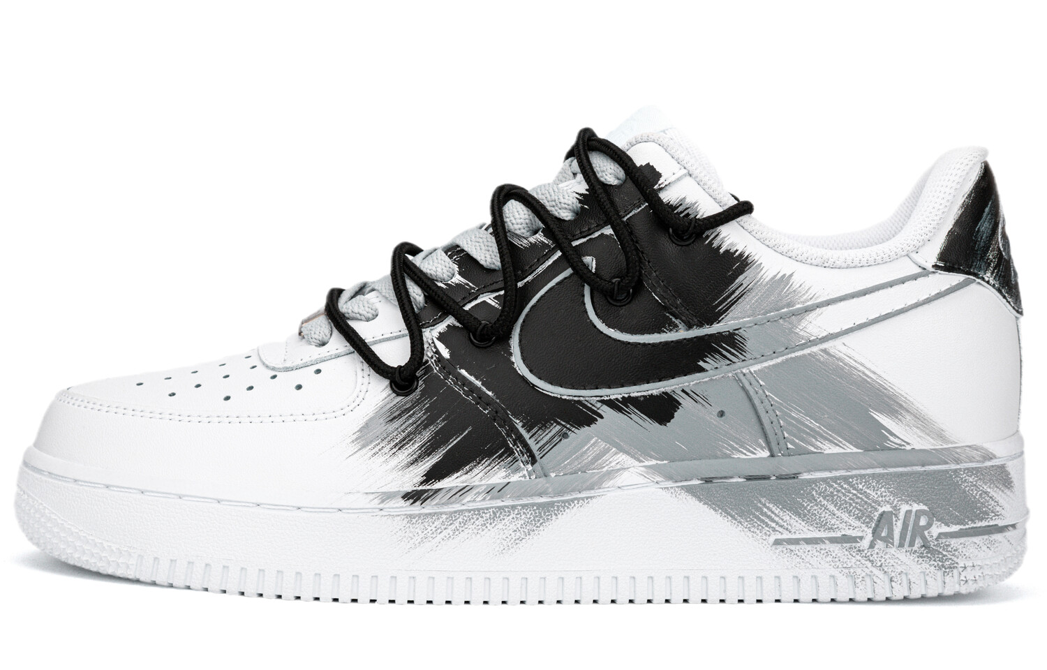 

Кроссовки Nike Air Force 1 Skateboard Shoes Unisex Low-Top Black White Gray